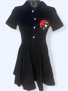 Emily the Strange x Dolls Kill goth grunge mini dress rare polo dress size XXS